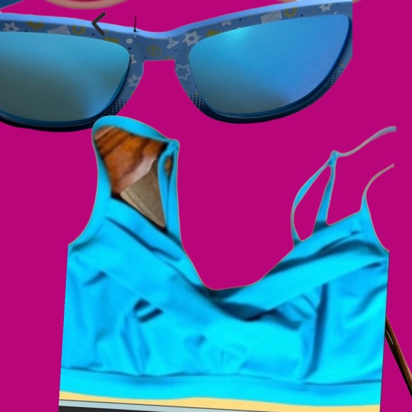 Athleta Turquoise Swim Top UPF 50 Bikini - Picture 1 of 3